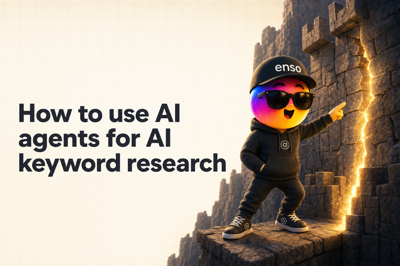 Illustration for How to use AI agents for AI keyword research
